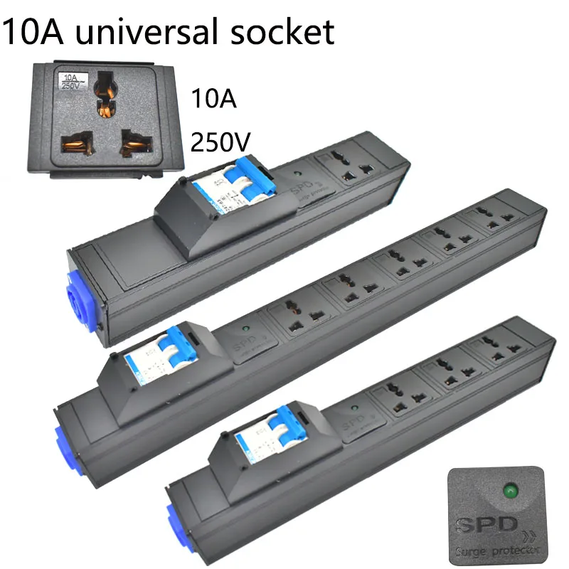 

PDU Power Strips Schuko Powerlink box audio 3P Aviation plug universal output SOCKET 20A Air Switch control