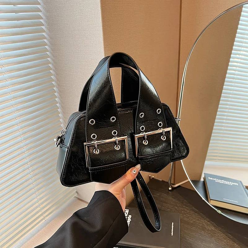 Unusual Handbags for Women 2024 Trend Leather Rivets Fashion Female Bag Luxury High Quality Funny Underarm Shoulder Bag Ladies