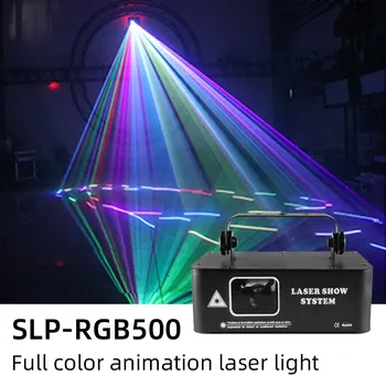 RGB 레이저 500MW 빔 라인 스캐너 프로젝터 DMX 전문 디스코 DJ 웨딩 파티 바 클럽 무대 조명