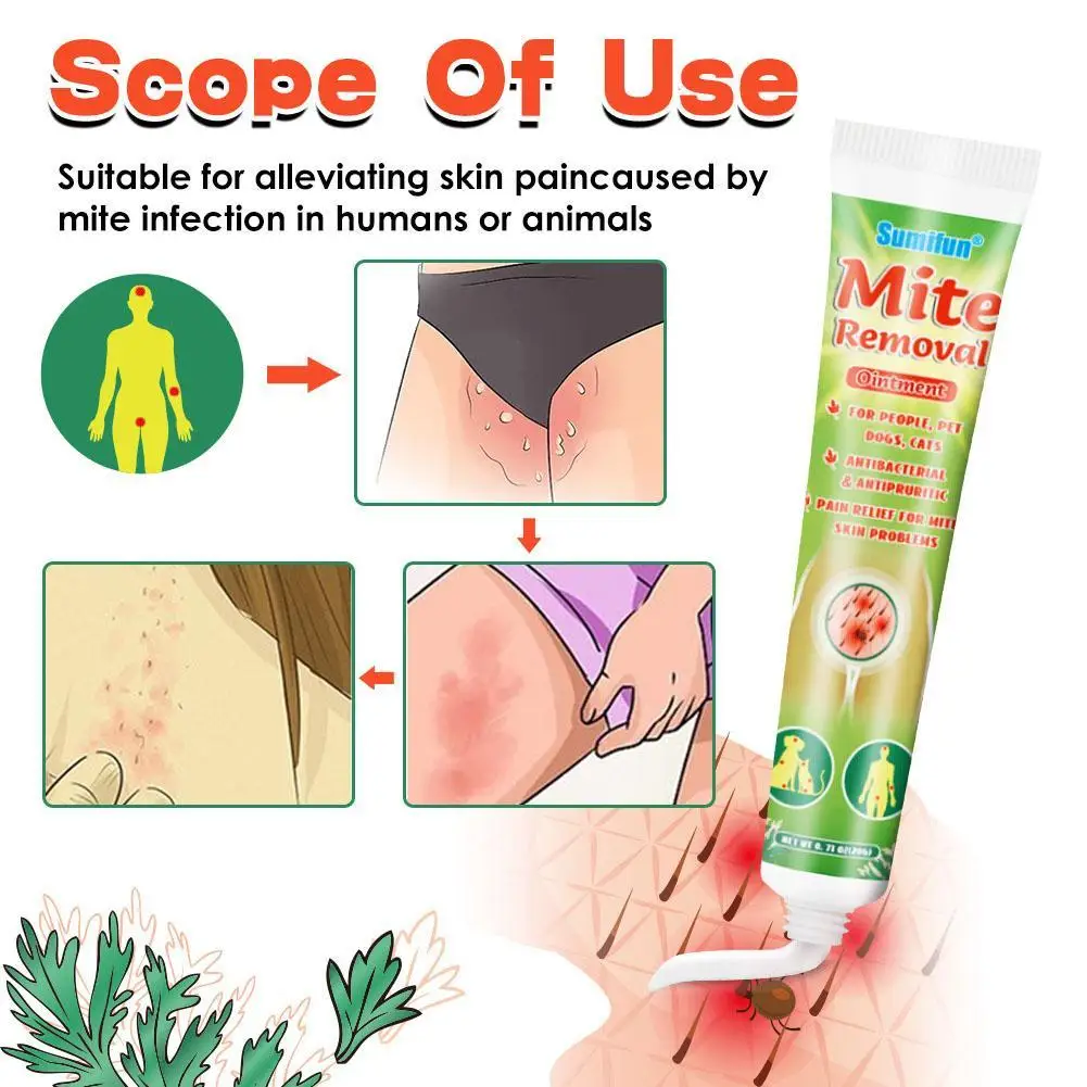 Mite Removal Ointment Anti Itching Scabies Kill Head Lice Treatment Care Cream Mite And Lice Care Cream Support