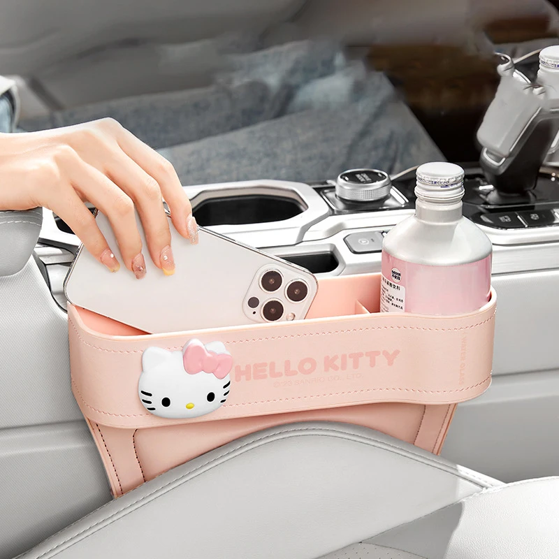 

Sanrio автомобильный ящик для хранения Kawaii Hello Kitty аниме мультфильм автомобиль зазор для сиденья автомобиля многофункциональная коробка игрушки для девочек Подарки