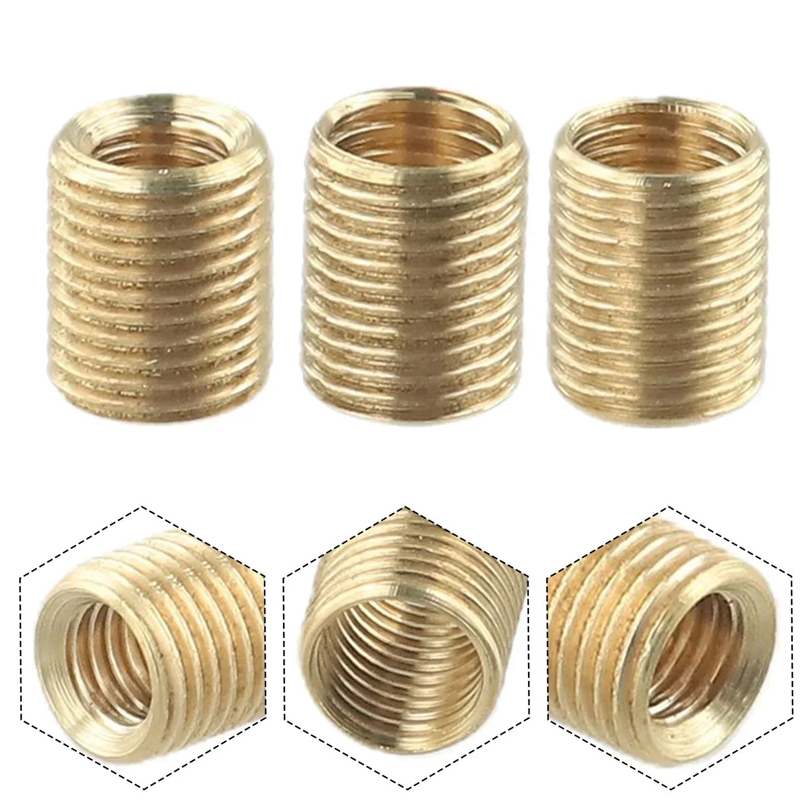 Applicable To M12x1.25 Shift Knob Thread Adapters Shift Flexible Gear Accessories Parts Practical New Gold 3Pc