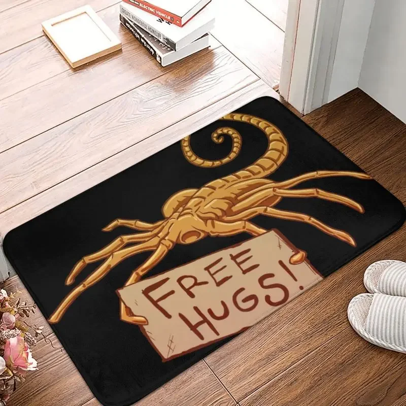 Free Hugs Front Door Mat Anti-Slip Outdoor Quick Dry Facehugger Alien Xenomorph Doormat Garden Garage Entrance Rug Carpet anti slip doormat
