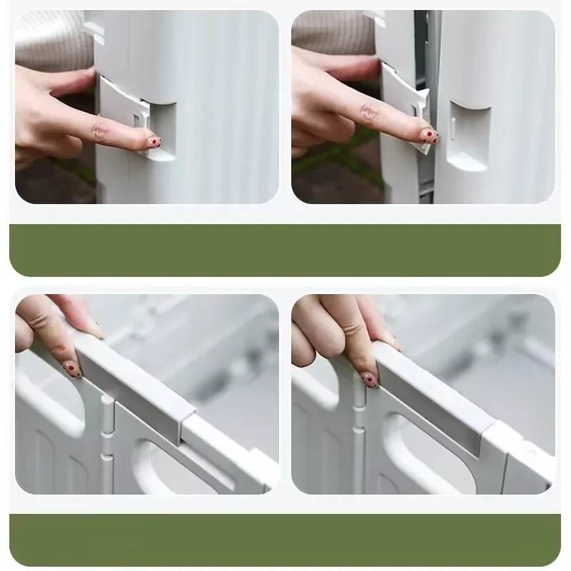Outdoor Portable Folding Shopping Carts Hand Pushing Picnic Camping Trolley Vegetable Basket Pull Rod 8 Wheels Stair Climbing