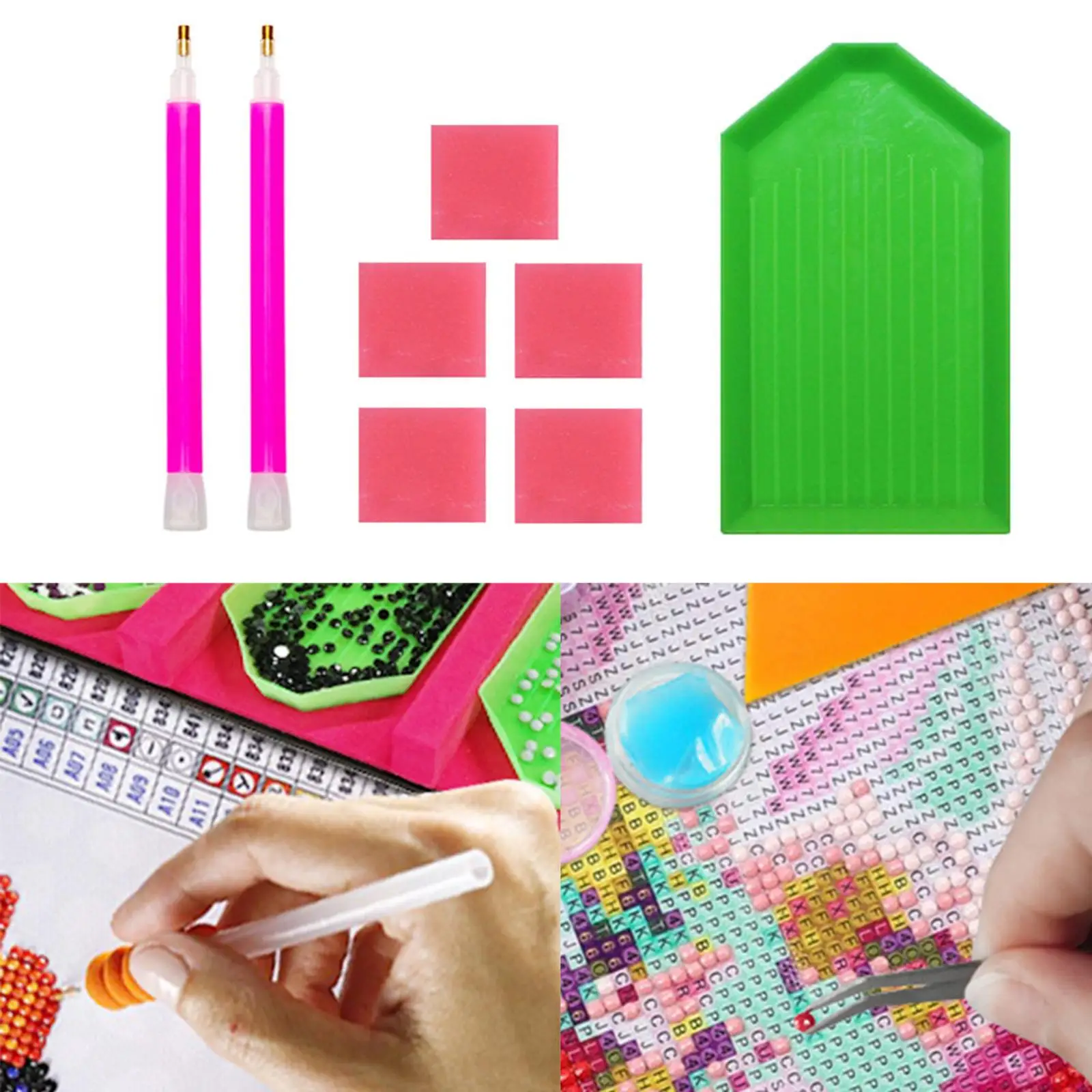 DIY Crafts Sewing Embroidery Tools 5D Resin Picture Glue Pen Clay Diamond Plate Sets DIY Rhinestone Painting Tools