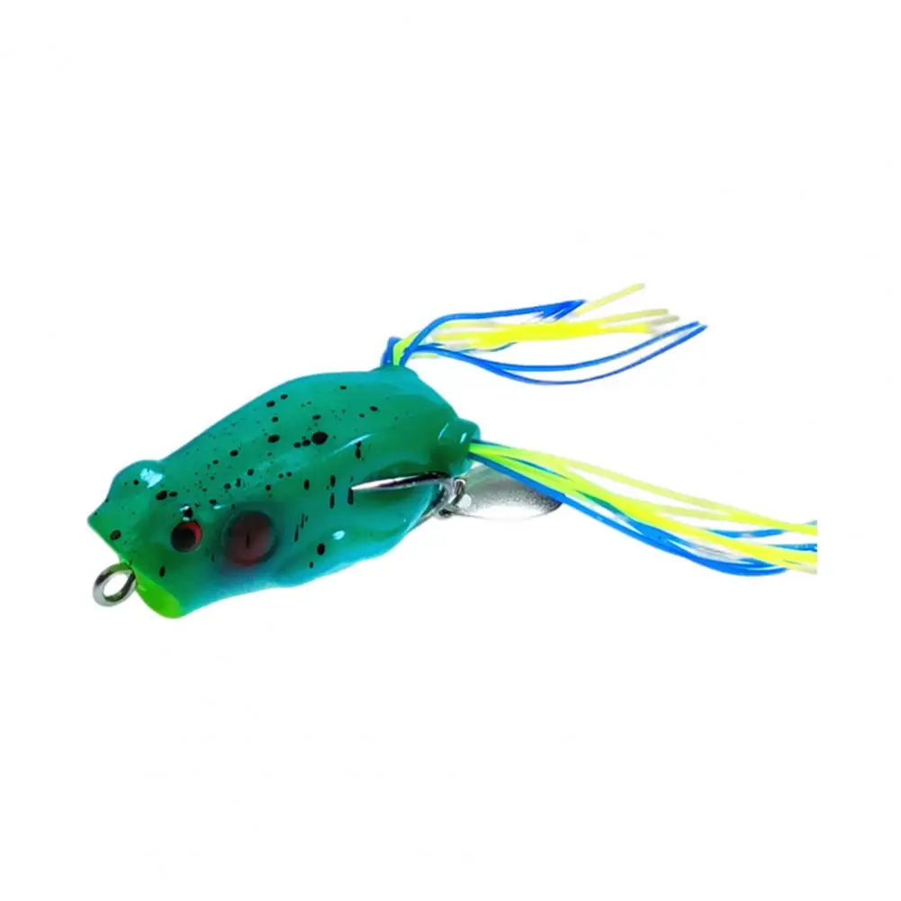 Mini Fishing Bait Simulated Fishing Lure Bright Color Fish Attraction Fake Snakehead  Frog Soft PVC Bait