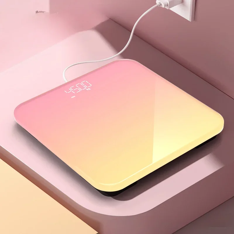 Gradient Color Smart Bluetooth Body Fat Measuring Scale Weighing Home Rechargeable Accurate Human Body Fat Scale 5