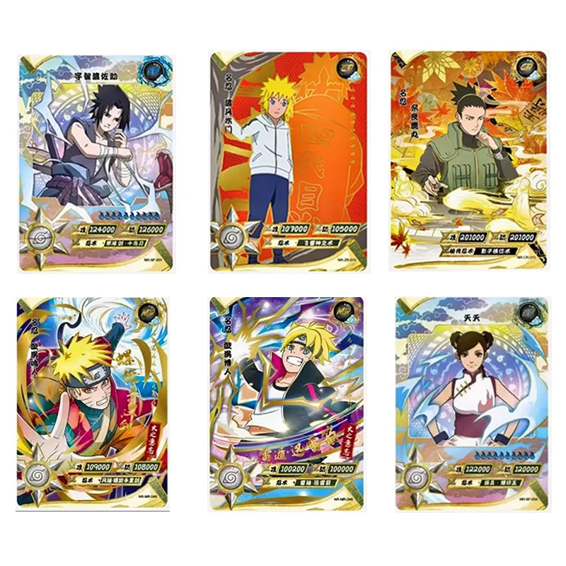 4BOX Naruto Cards Wholesale Kayou Full Set Uzumaki Uchiha Anime Playing Card Game Cartas