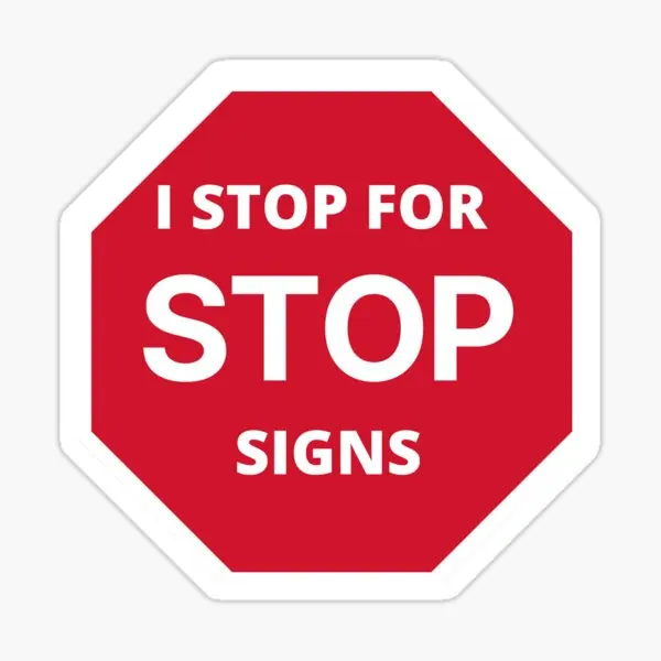 

I Stop For Stop Signs 5 шт. наклейки на машину для холодильника детский автомобиль мультфильм аниме искусство на стену фоновые принты Наклейки Забавный милый дом