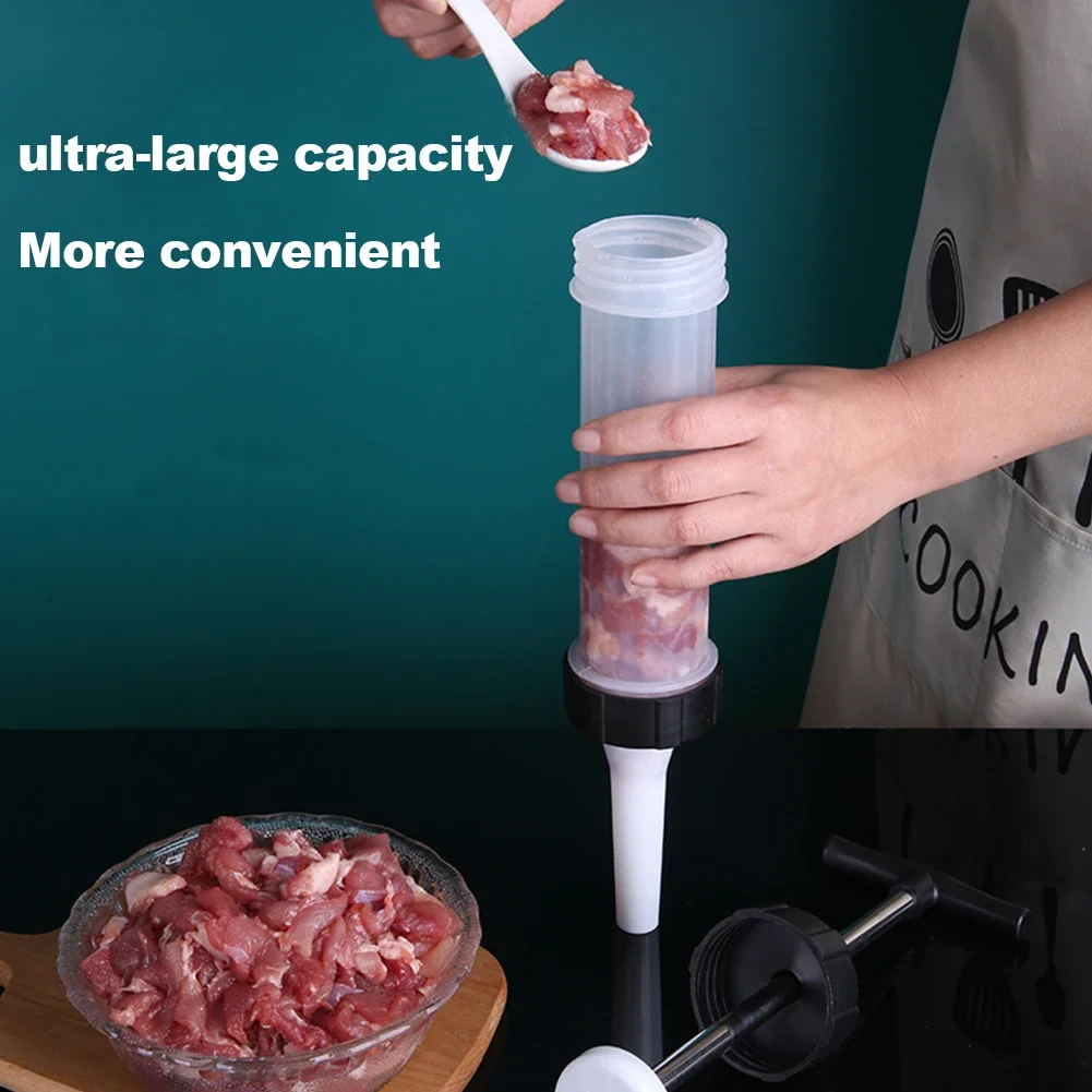 Manual Sausage Stuffing Machine Quick Sausage Filling Stuffer Gadget BPA Free for Making Different Sizes of Sausages