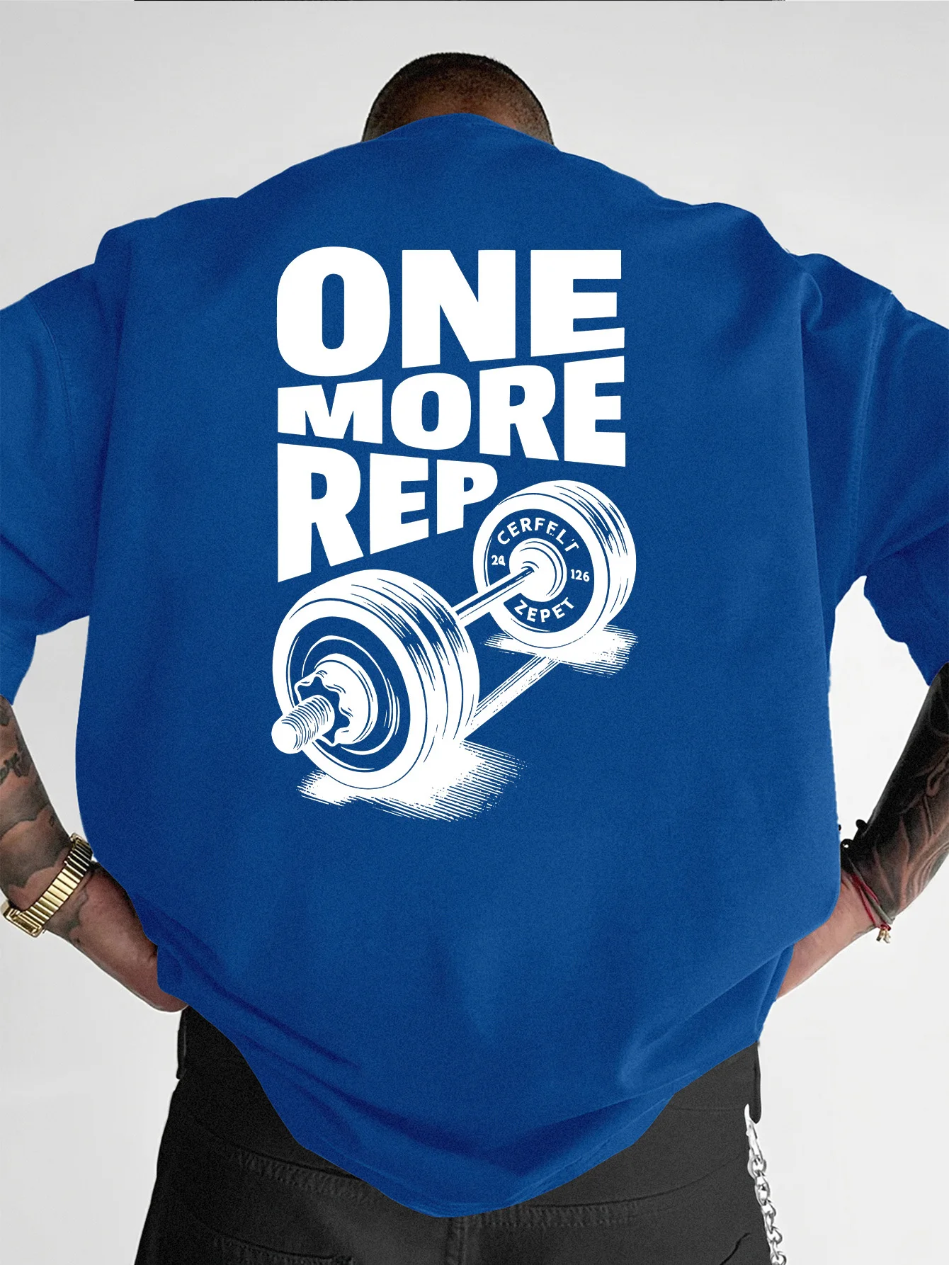 ตัวเลือกสินค้า เสื้อยืดวินเทจ ONE MORE REP สำหรับออกกำลังกาย
