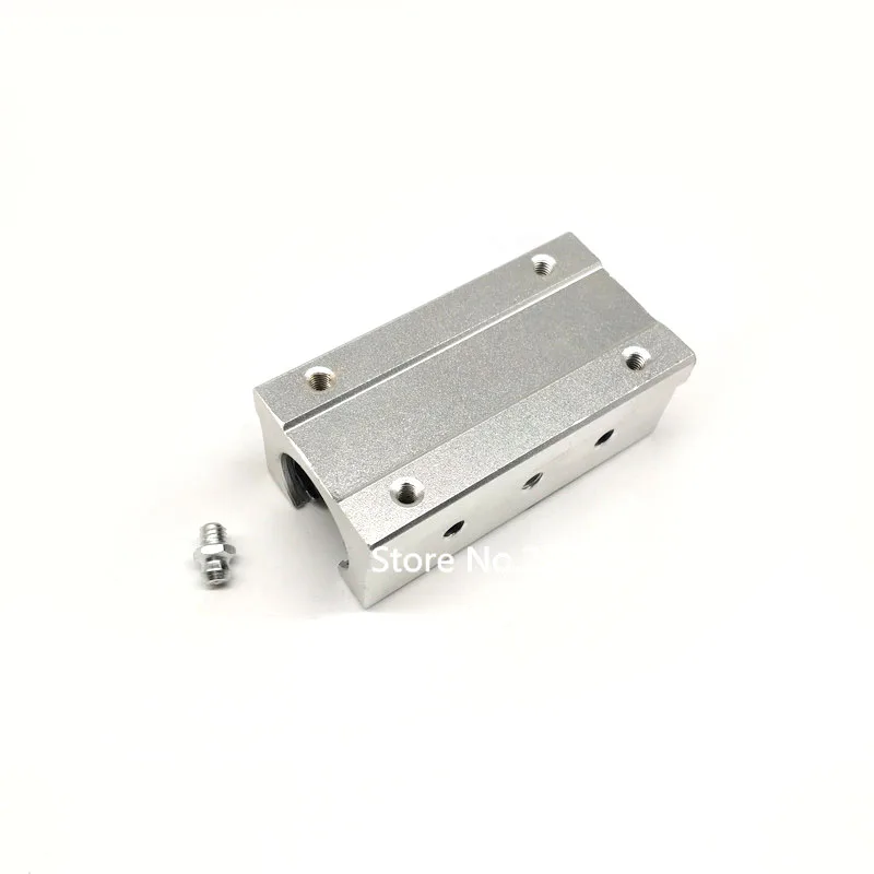 2Pcs SBR20LUU 20mm Aluminum Block 20mm Linear Motion Ball Bearing Slide Match Use SBR20 Guide Rail