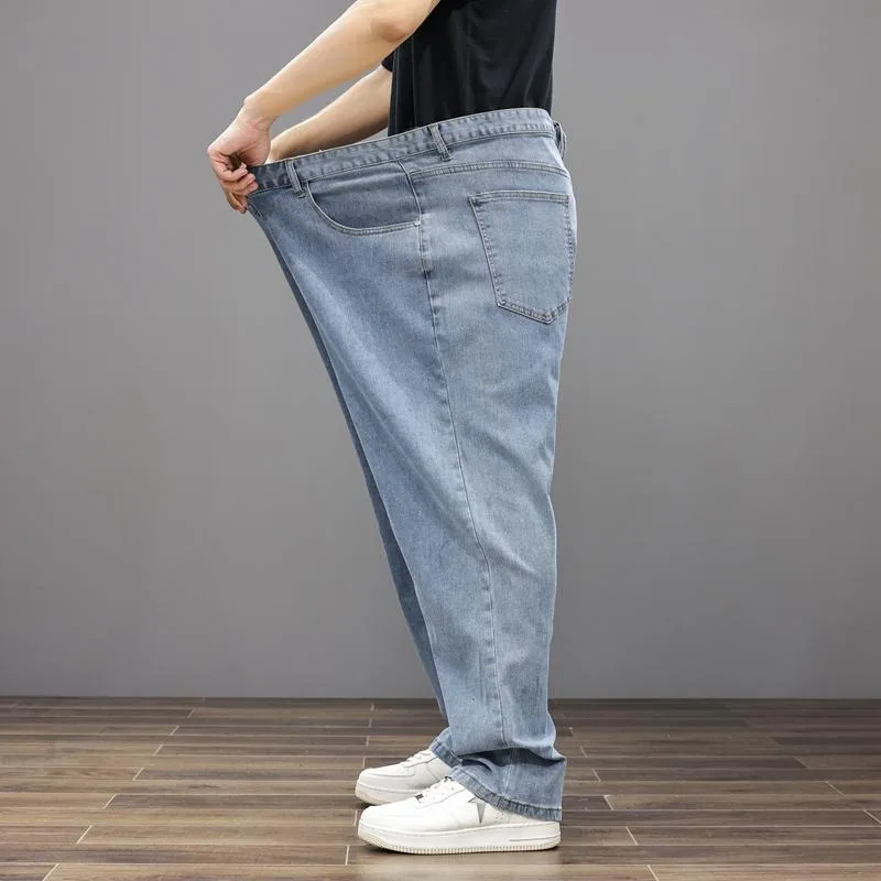 55-150kg Men's Jeans Plus Size 30-50 Wide Leg Pants Denim Jeans Pants Big Size Casual Jeans 5