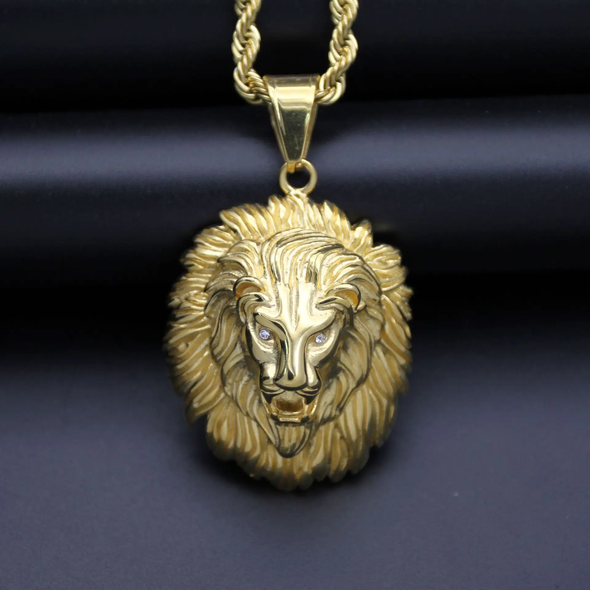 

Stainless Steel - Lion - Hip Hop Fashion pendant necklace