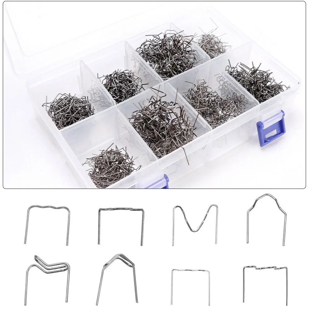 soldering irons & stations 800pcs Welding Nails 0.6mm 0.8mm Plastic Welder Staples Soldering Supplies For Car Bumper Bodywork Plastic Stapler Repair Kit inverter welder