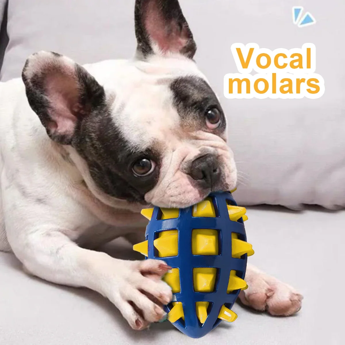 1/2Pcs Squeaky Dog Chew Toys Interactive Puppy Chew Ball Comfortable Rubber Dog Ball Toys Pet Chew Toy for Teething Cleaning 6