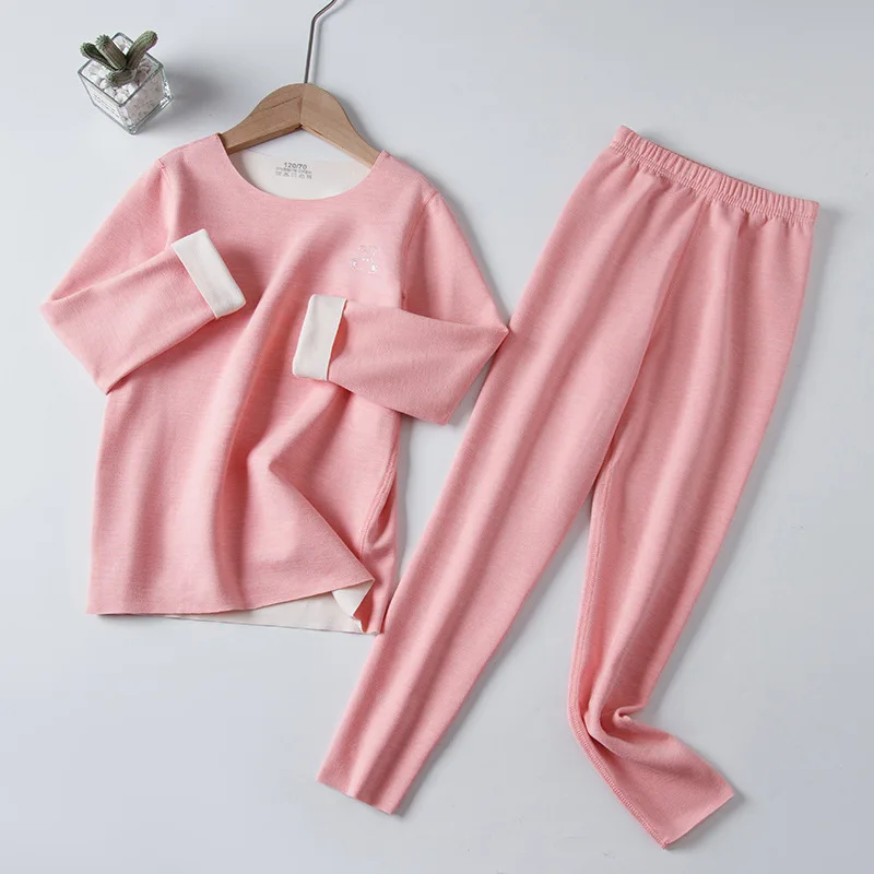 Children's Pajamas Set Autumn Baby Boy Girl Clothes Casual Sleepwear Set Kids Thermal Underwear Teenager Clothing Sets 8 12 14Y elegant pajama sets Sleepwear & Robes