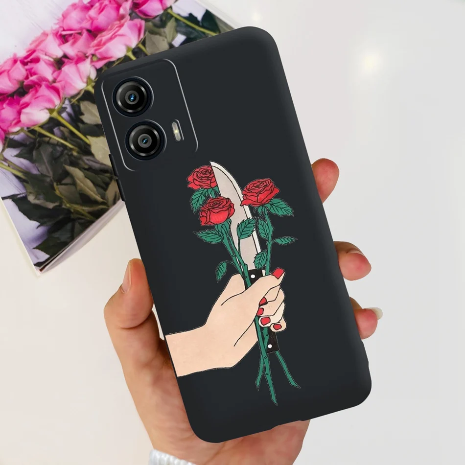 Stylish Pattern Soft TPU Shockproof Black Silicone Phone Case