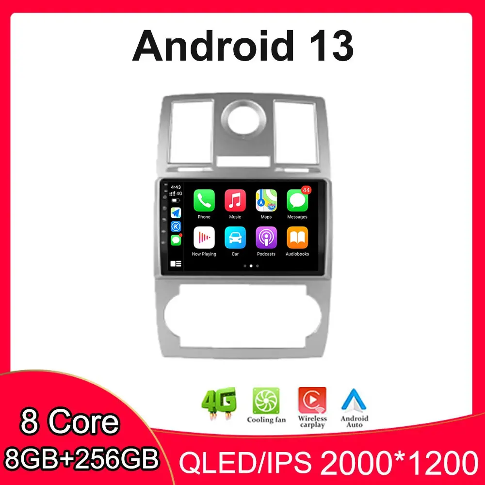 

Автомагнитола Carplay DSP Android 13, мультимедийный плеер 2 Din с GPS-навигацией для Chrysler 300C 2004 - 2007