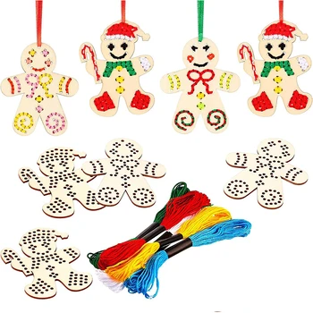 Wood Christmas Embroidery Kit 1