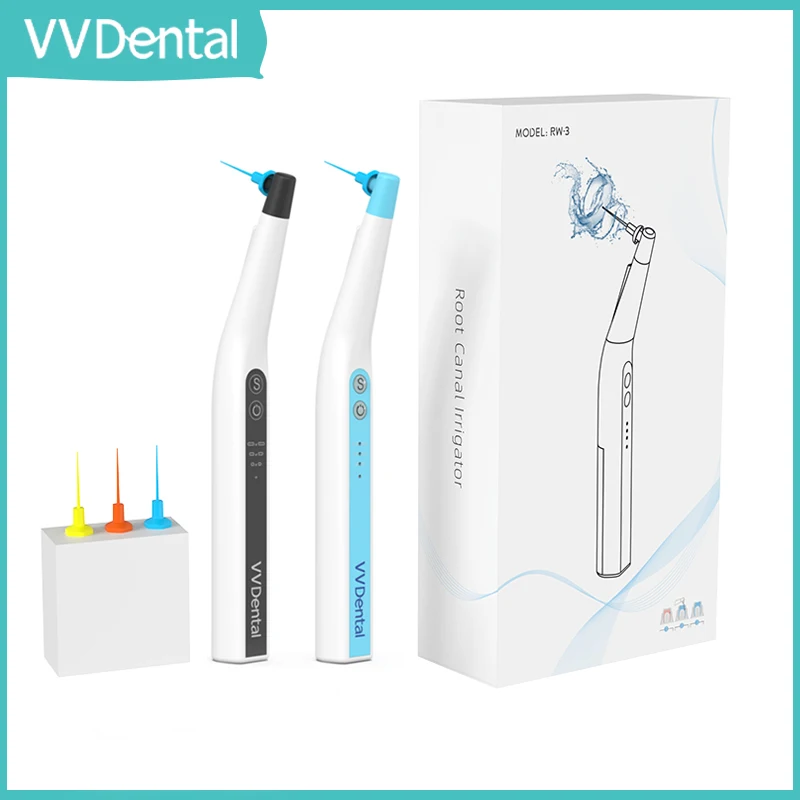 

VV Dental Root Canal Sonic Irrigator Activator with LED Light 60 PCS Endo Tips Endodontic Cleaning Kit Dentistry Instrument