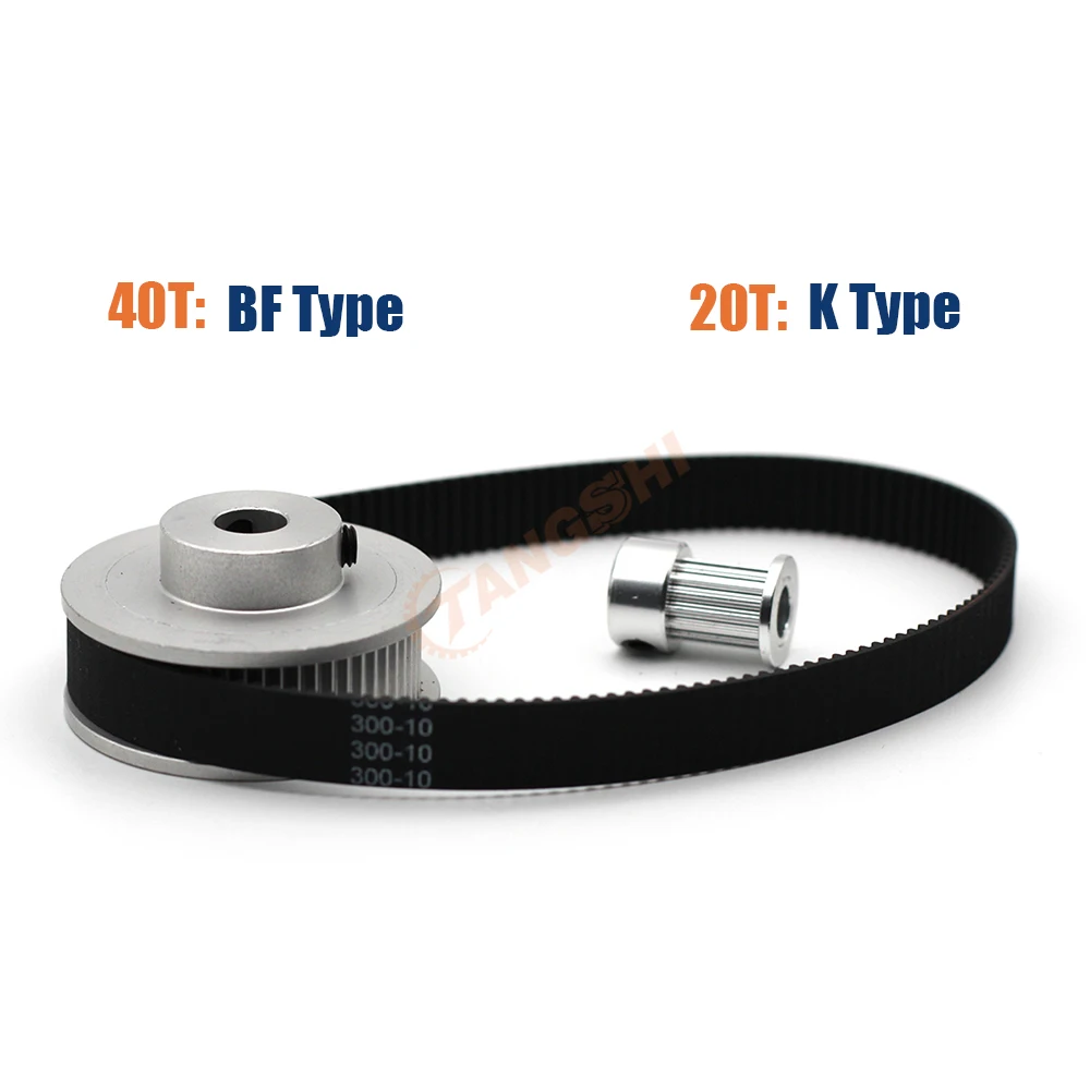 GT2 Timing Pulley Kit 40 Teeth 20 Teeth 1:2 Reduction Ratio Width 10mm Tensioning Wheel Synchronous 3D Printer 2GT 40T 20T timing belt pulley,timing pulley