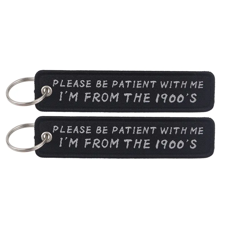 1pcs Computer Pop-up Window Quotes Embroidered Keys Tag Keychains For Motorcycles Backpack Fashion Key Ring Accessories Gifts - Image 22