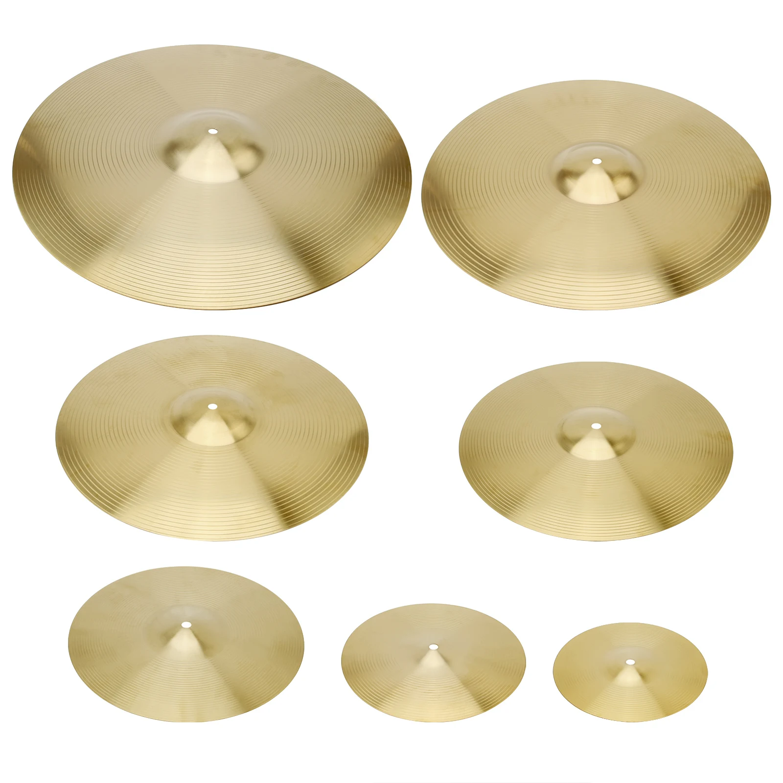Drum cymbal kit 8 / 10 / 12 14 16 18 20 inch Alloy Brass Drum Crash Cymbal for Jazz Drum Sets