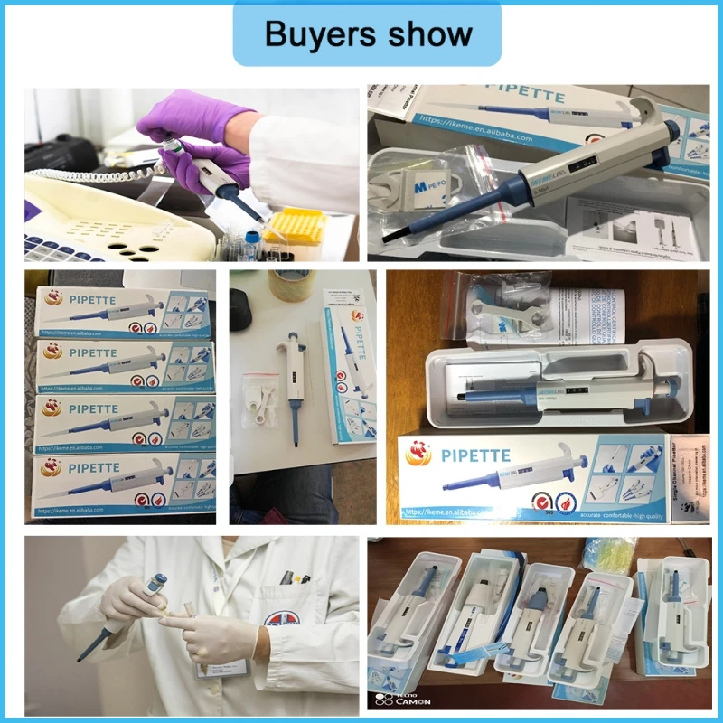 IKEME Official Store Micropipette 100-1000ul Single Channel Digital Adjustable Pipette Laboratory Top Pipette With Pipette Tips