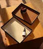 Ahunderjiaz-Light Luxury Leather Rectangle Storage Tray, Living Room Tabletop Aroma Tray, Coffee Trays, Home Kitchen Decoration 6