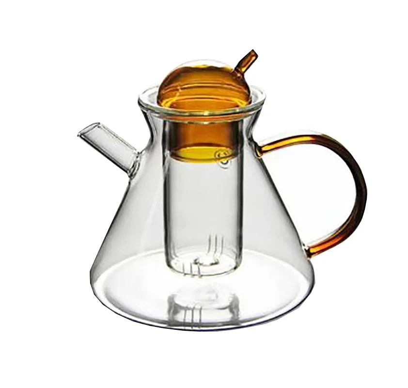 Transparent Heat Resistant Teapot Set, Tea Cup, Tea Kettle, Filter Coffee Pot, Office Tea Ceremony Set, Creative, Home