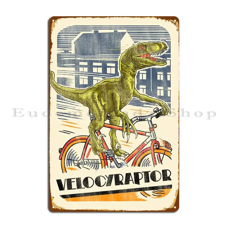 

Velocyraptor Metal Plaque Poster Pub Designing Party Party Club Wall Mural Tin Sign Poster