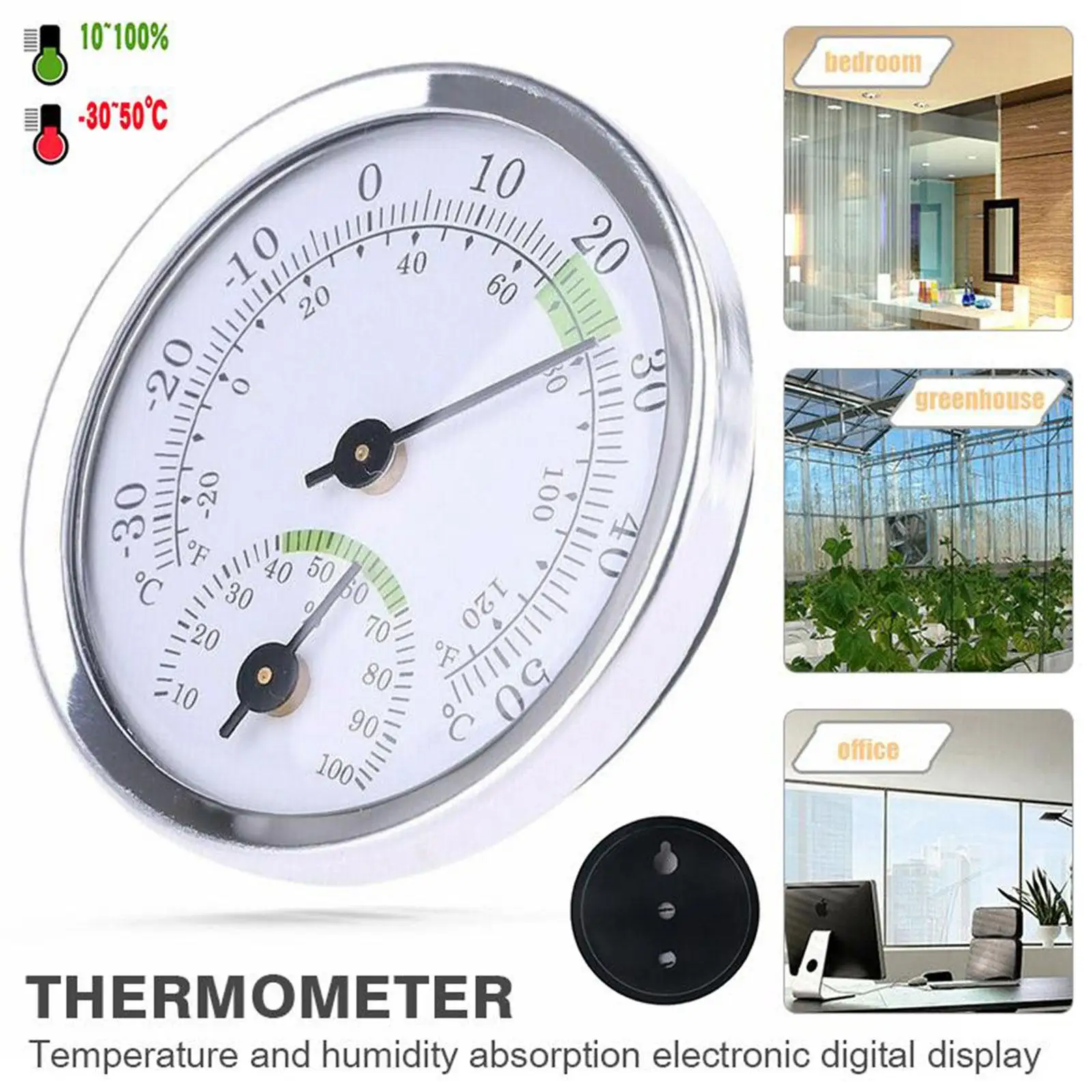 Thermometer Hygrometer Mini Pointer Type Thermometer Hygrometer Indoor Room Electronic Temperature Humidity Meter Sensor Gauge For Home Thermometer