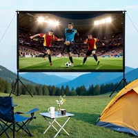 Projector Screen  Stand 100-150in 16:9 4K 1080 HD Portable Projection Screen for Home Office Garden Moive Theater Cinema
