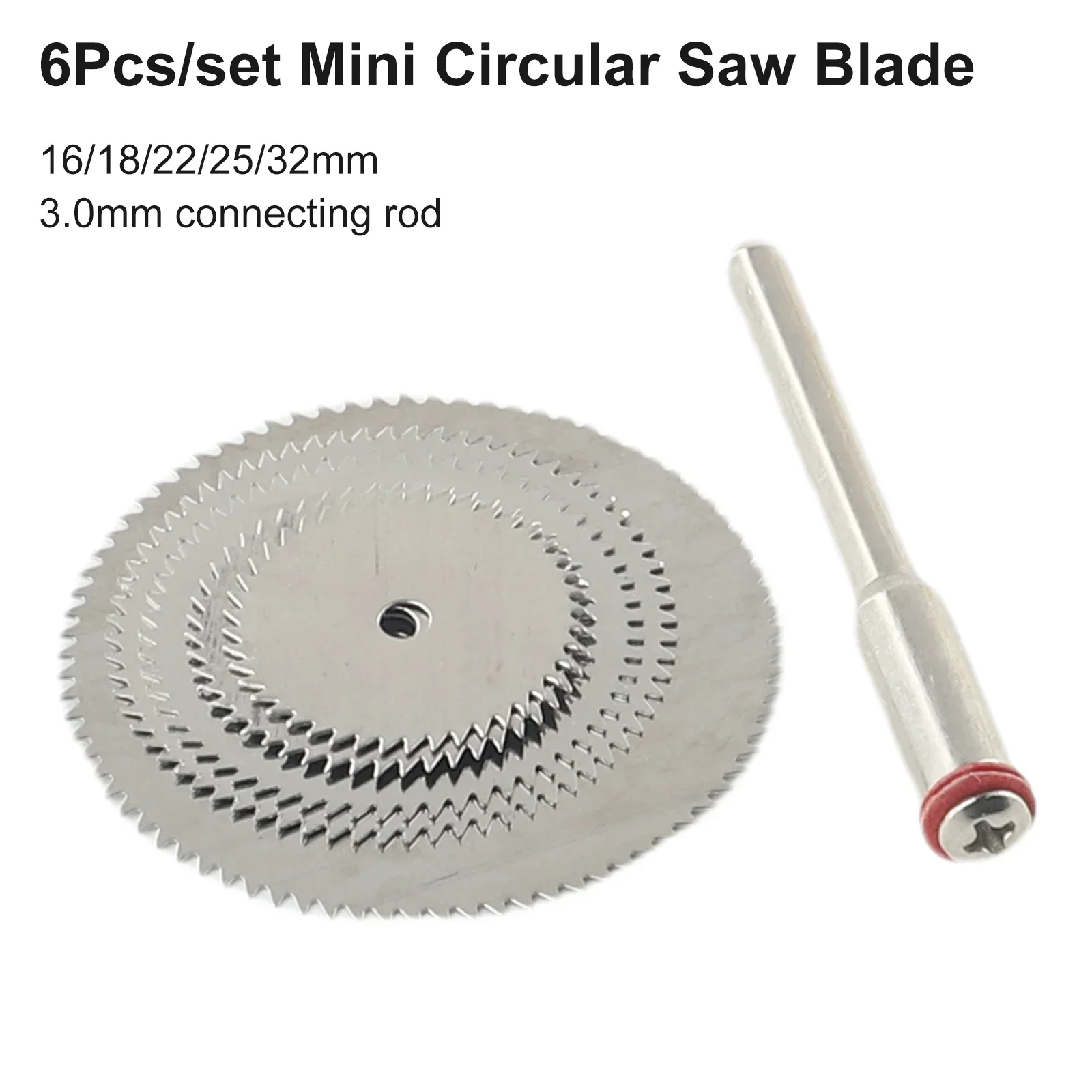 Mini Circular Saw Blade Hss Cutting Disc Rotating Drilling Tool Accessories 6 Pcs For Wood Plastic And Aluminum
