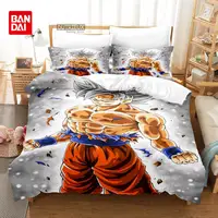 Housse de couette Dragon Ball, dessin animé japonais, ensembles de literie Goku pour garçons, enfants et adolescents, housse de couette, taies d'oreiller, cadeau de noël pour enfants 1