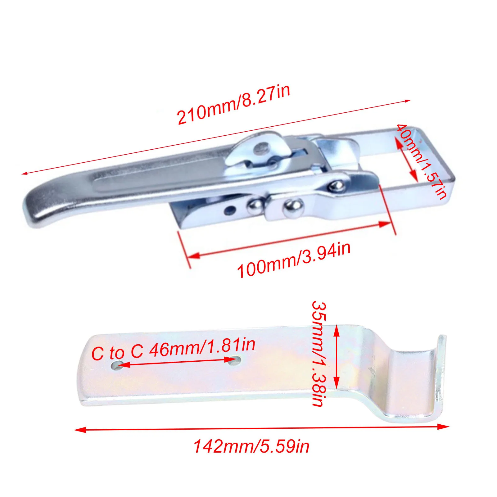 Toggle Clamp Trailer Trailer Door Heavy Duty Over Centre Body Clamp with Catch Plate for RVs Campervans