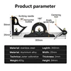 Square Right Angle Ruler Protractor Movable Square Woodworking Angle Ruler Stainless Steel Measuring Tools Multi Combination Set 5