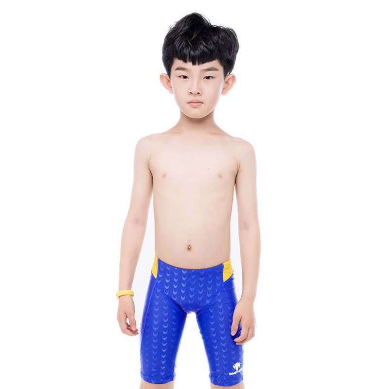 Boys Sharkskin Swim Trunks for Swimming Diving men swimming trunks