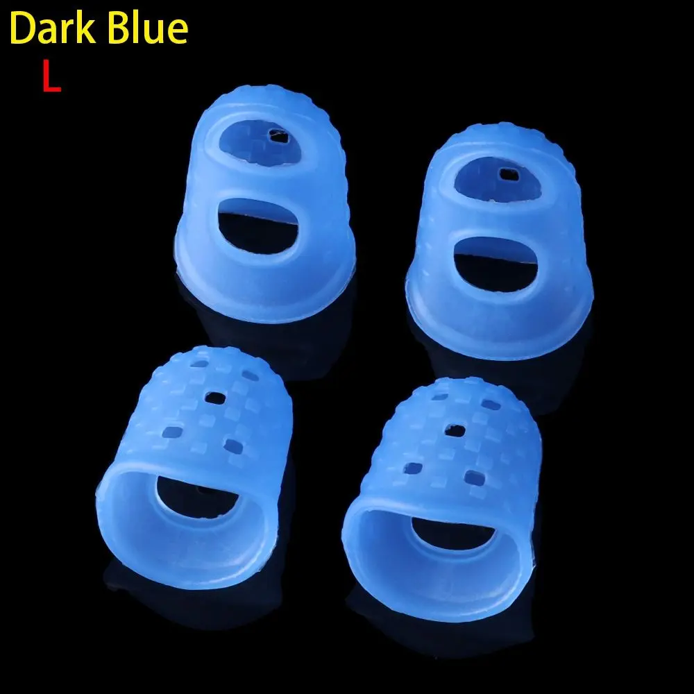 Set of 4 Silicone Finger Guards in Assorted Colors - Fingertip Protectors for String Instrument Playing