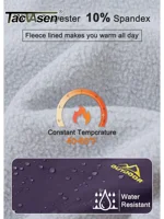 TACVASEN Women's Softshell Fleece Lining Pants Hiking Trekking Mountain Pants Cargo Work Ski Snowboard Trousers Zipper Pockets - Image 5