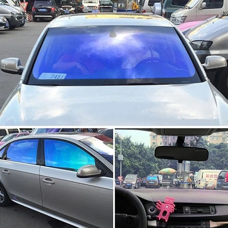 1M x 30M Windscreen Solar Film Roll Blue Chameleon VLT 67 Car Window