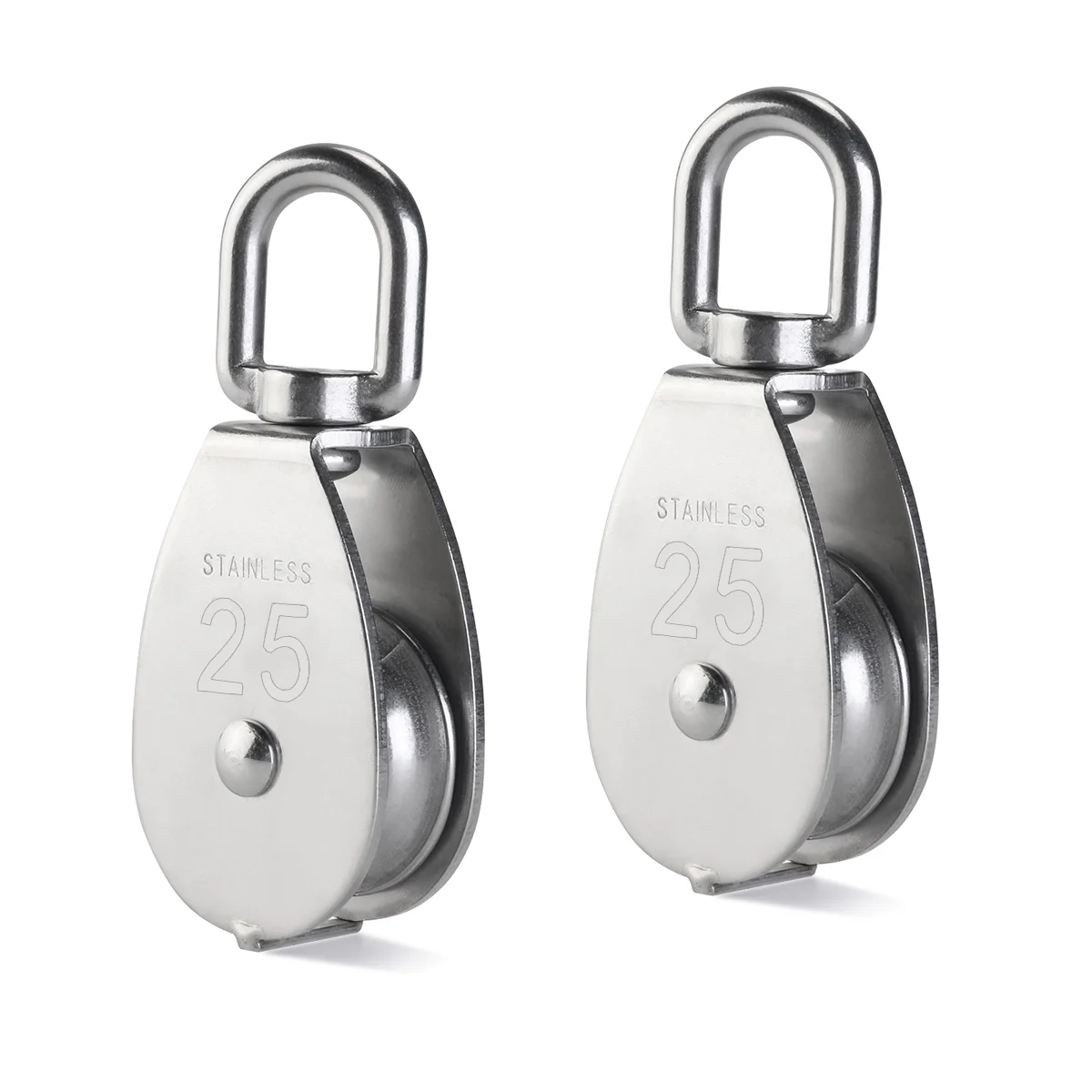 Mechanical Advantage of Single Sheave Pulleys Stainless Steel Roller Synthetic Rope