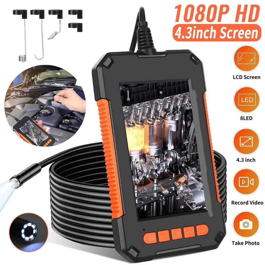 

8mm 1080p high definition Industrial Endoscope 2 Million Hand-held Portable Pipeline Borescope Camera Inspection Tool