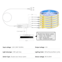 Smart Door Sensor Control 12V COB LED Strip Under Cabinet Lights Closet Wardrobe,Wine Cabinet Double Door Home Decor Lighting - Image 2
