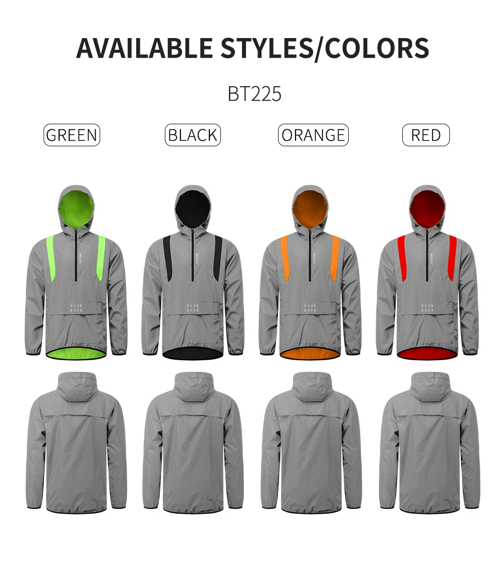 Motorcycle Jacket Men Spring Summer Windbreaker Cycling Long Jersey Full Reflective Water Resistant reflective safety jacket cycling windbreaker
