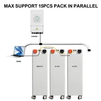 Stock UE Pack DIY 16kWh 48V 314AH LiFePO4, Pack de batteries 51.2V 320AH pour ESS, énergie solaire domestique, disjoncteur 250A sans batteries 6
