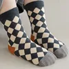 5Pairs/Lot Cute Bear Plaid Baby Socks Spring Autumn Soft Cotton Kids Middle Tube Socks For Boys Girls Casual Sports Sock 4