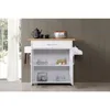 Kitchen Island with Spice Rack, Towel Rack & Drawer, 15.5 x 35.5-44.9 x 35.2 inches 5