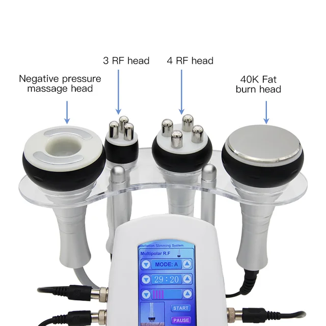 4/3IN1 Vacuum Ultrasonic Cavitation Radio Frequency Massage Lose Weight Slimming And Shaping Firming Skin Burn Fat Tender Skin 4